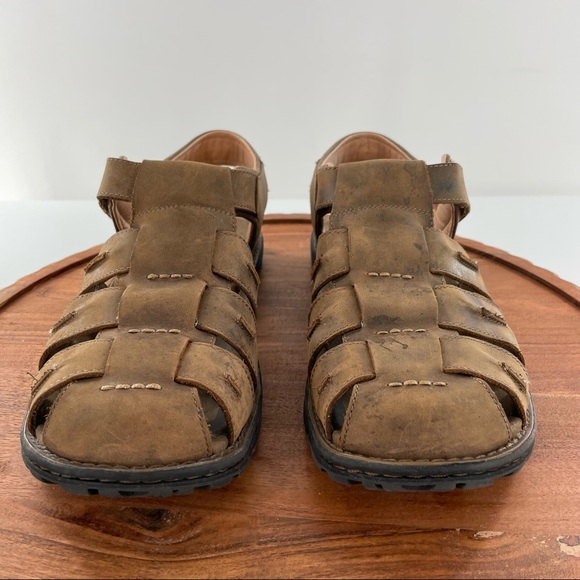 ABEO Men's Brandon Neutral Dark Brown sandals size 12 - Picture 2 of 12